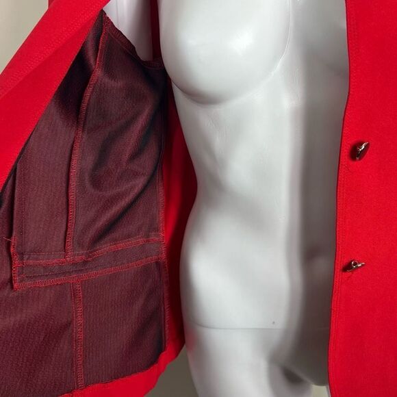 R&K Originals Vintage Cropped Red Power Blazer - Picture 6 of 12